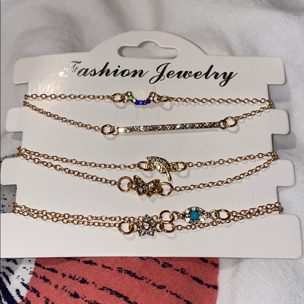 Danty gold coated bracelets.